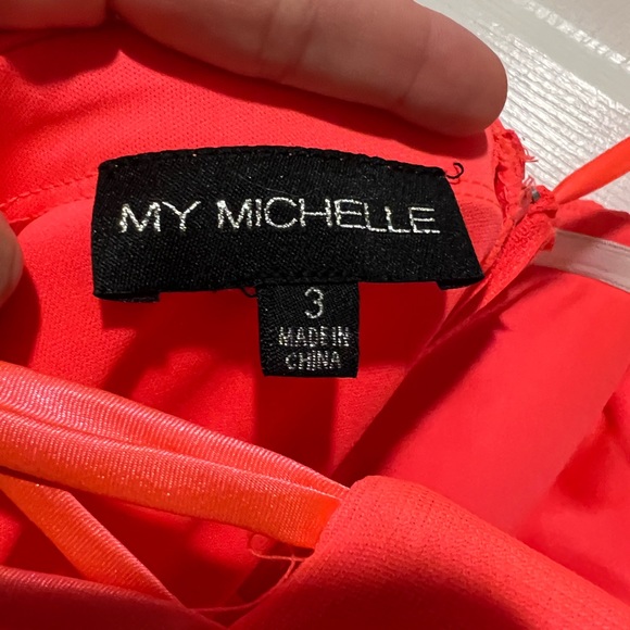 My Michelle Pink/Peach Mini Grad Dress - Picture 9 of 9